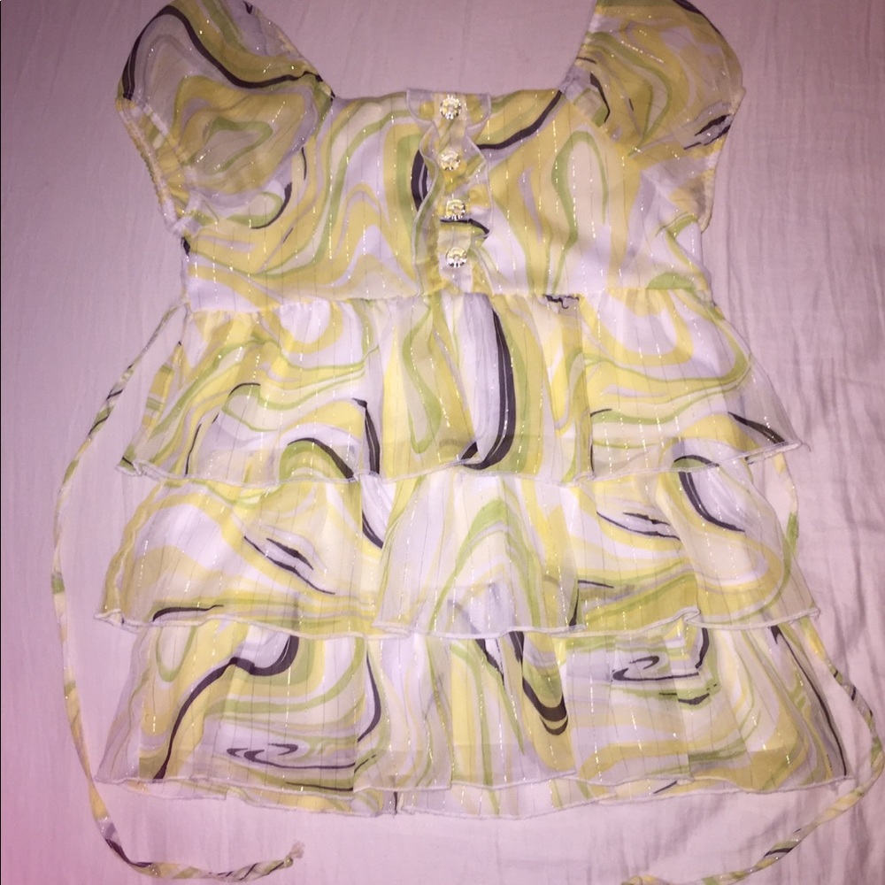 Ruffly Yellow Blouse